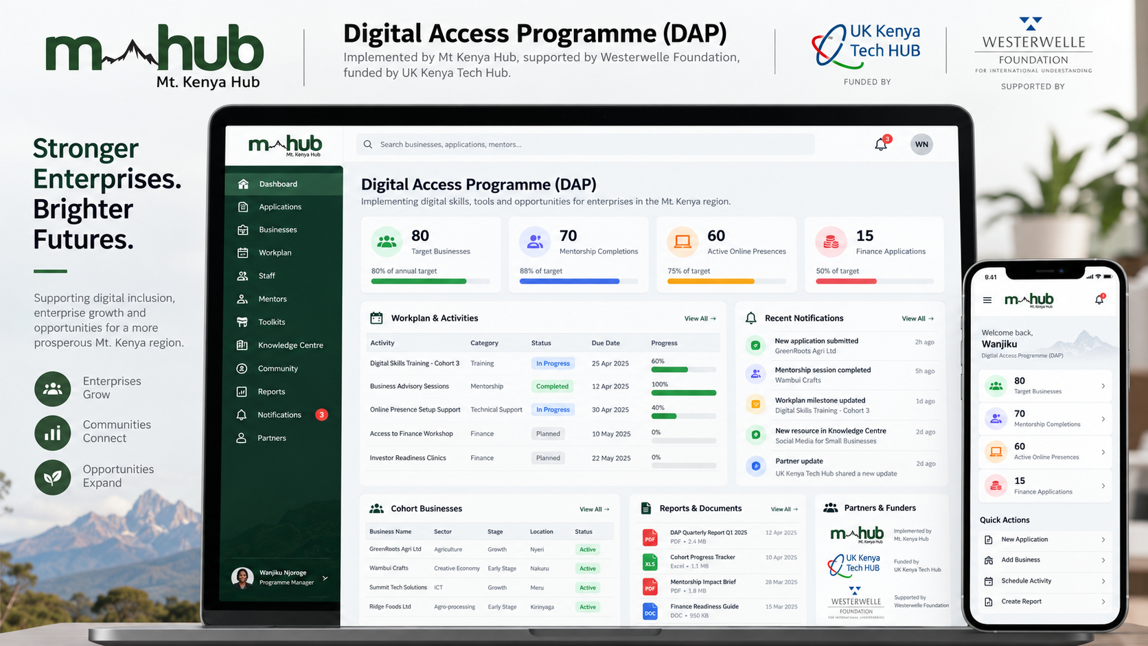DAP portal visual design concept